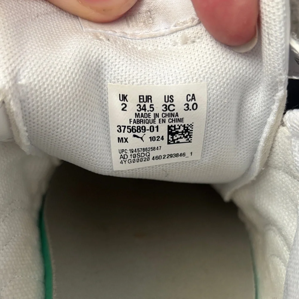 Puma Kids White Double Velcro Sneakers - Picture 4 of 4